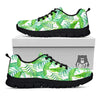 Banana Leave Palm Tree Print Pattern Black Sneaker-grizzshop