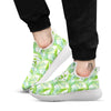 Banana Leave Palm Tree Print Pattern White Athletic Shoes-grizzshop