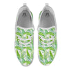 Banana Leave Palm Tree Print Pattern White Athletic Shoes-grizzshop