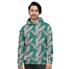 Banana Leaves Teal Print Pattern Men's Hoodie-grizzshop