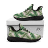 Banana Leaves Tropical Print Pattern Black Athletic Shoes-grizzshop