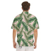 Banana Leaves Tropical Print Pattern Men's Short Sleeve Shirts-grizzshop