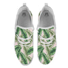 Banana Leaves Tropical Print Pattern White Athletic Shoes-grizzshop