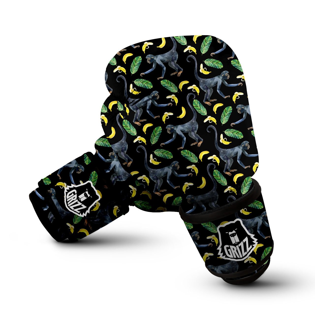 Banana Monkey Pattern Pattern Boxing Gloves-grizzshop