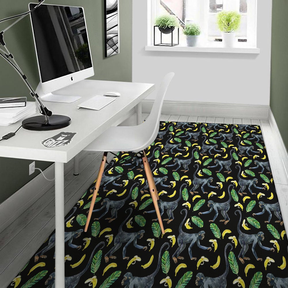 Banana Monkey Pattern Pattern Floor Mat-grizzshop