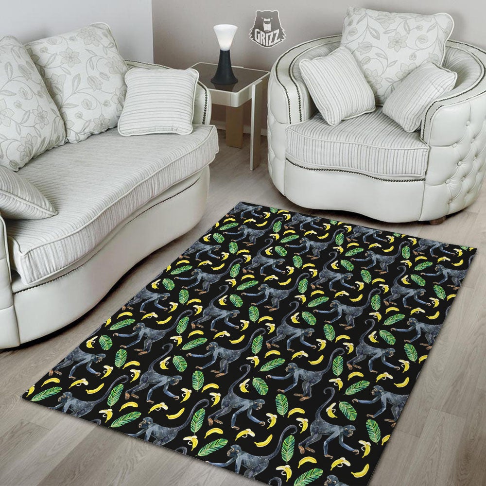 Banana Monkey Pattern Pattern Floor Mat-grizzshop
