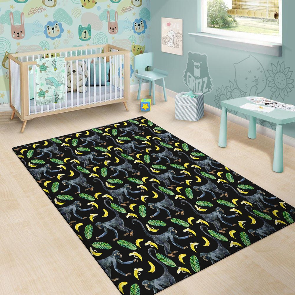 Banana Monkey Pattern Pattern Floor Mat-grizzshop