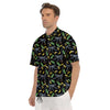 Banana Monkey Pattern Pattern Men's Short Sleeve Shirts-grizzshop