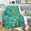 Banana Monkey Pattern Print Blanket-grizzshop