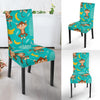 Banana Monkey Pattern Print Chair Cover-grizzshop