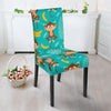 Banana Monkey Pattern Print Chair Cover-grizzshop