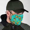 Banana Monkey Pattern Print Face Mask-grizzshop