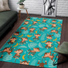 Banana Monkey Pattern Print Floor Mat-grizzshop