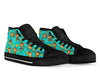 Banana Monkey Pattern Print Men Women's High Top Shoes-grizzshop