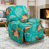 Banana Monkey Pattern Print Recliner Cover-grizzshop