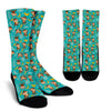 Banana Monkey Pattern Print Unisex Crew Socks-grizzshop