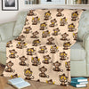 Banana Monkey Print Pattern Blanket-grizzshop