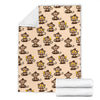 Banana Monkey Print Pattern Blanket-grizzshop