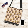 Banana Monkey Print Pattern Crossbody Bags-grizzshop