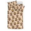 Banana Monkey Print Pattern Duvet Cover Bedding Set-grizzshop