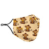 Banana Monkey Print Pattern Face Mask-grizzshop