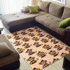 Banana Monkey Print Pattern Floor Mat-grizzshop