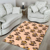 Banana Monkey Print Pattern Floor Mat-grizzshop