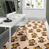 Banana Monkey Print Pattern Floor Mat-grizzshop