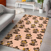 Banana Monkey Print Pattern Floor Mat-grizzshop