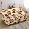 Banana Monkey Print Pattern Loveseat Cover-grizzshop