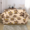 Banana Monkey Print Pattern Loveseat Cover-grizzshop