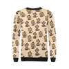 Banana Monkey Print Pattern Women Crewneck Sweatshirt-grizzshop