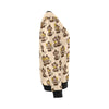 Banana Monkey Print Pattern Women Crewneck Sweatshirt-grizzshop