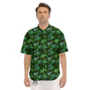 Banana Palm Leaf Green Tropical Print Men's Short Sleeve Shirts-grizzshop