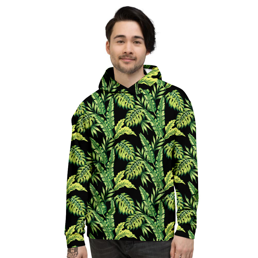 Banana Palm Leaf Print Pattern Men's Hoodie-grizzshop