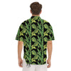 Banana Palm Leaf Print Pattern Men's Short Sleeve Shirts-grizzshop