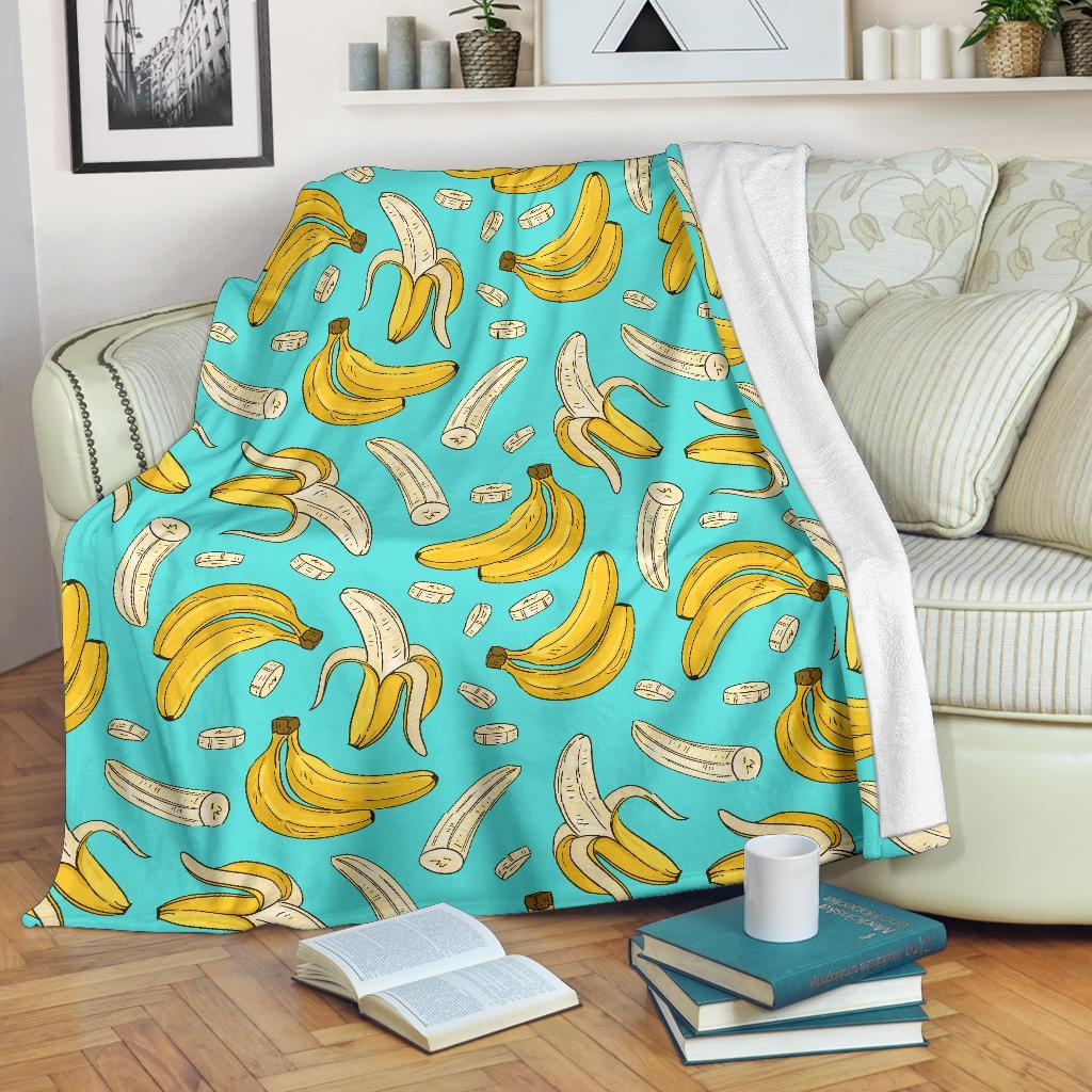 Banana Pattern Print Blanket-grizzshop