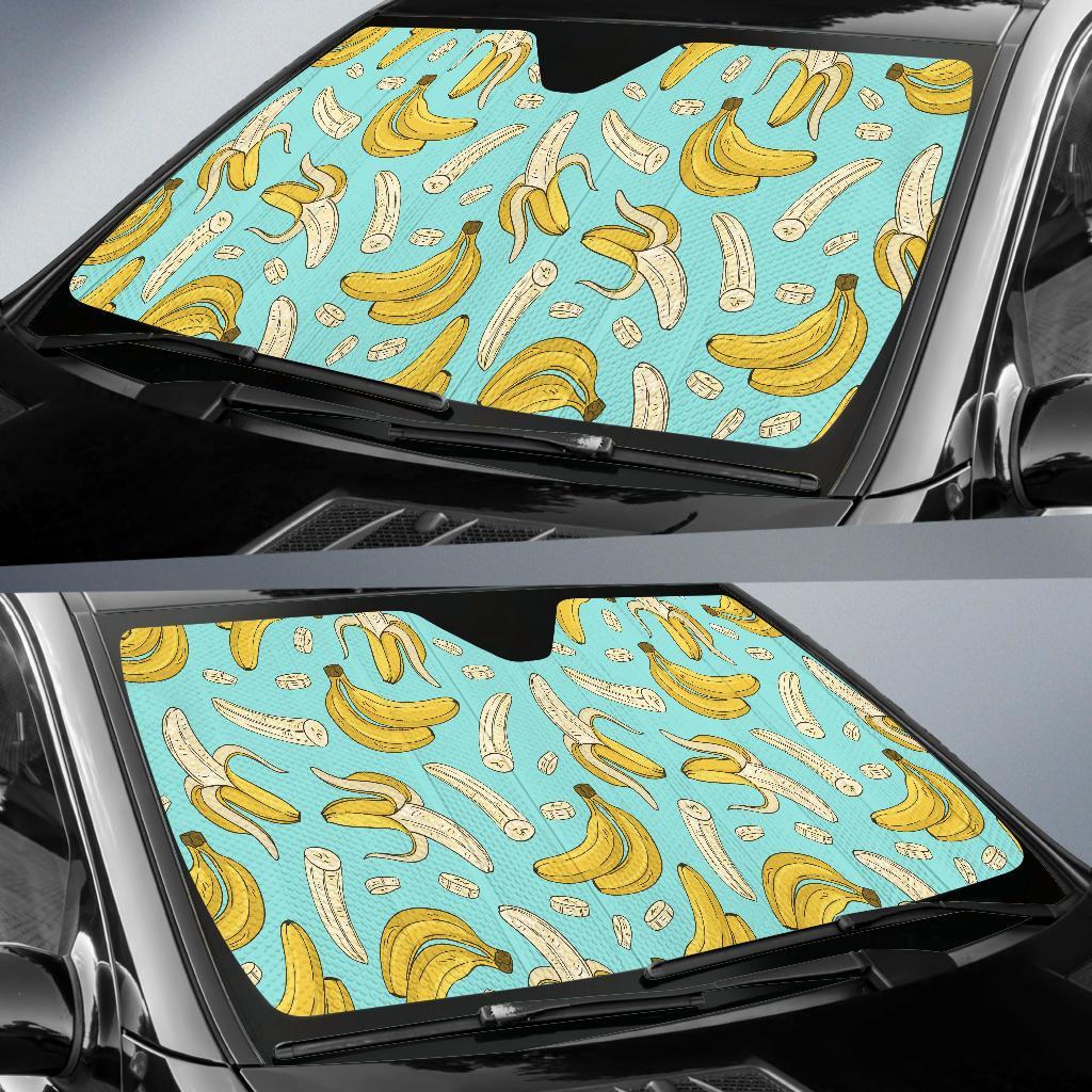 Banana Pattern Print Car Sun Shade-grizzshop