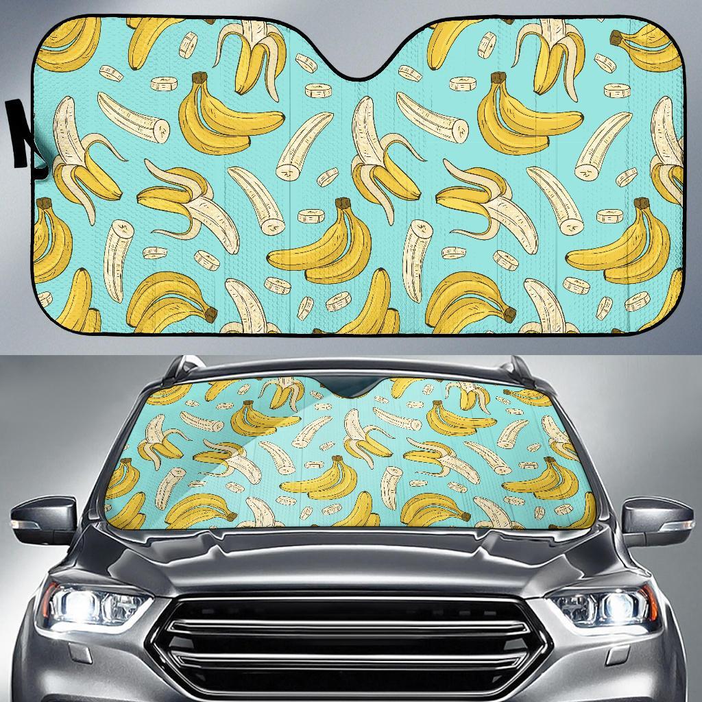 Banana Pattern Print Car Sun Shade-grizzshop