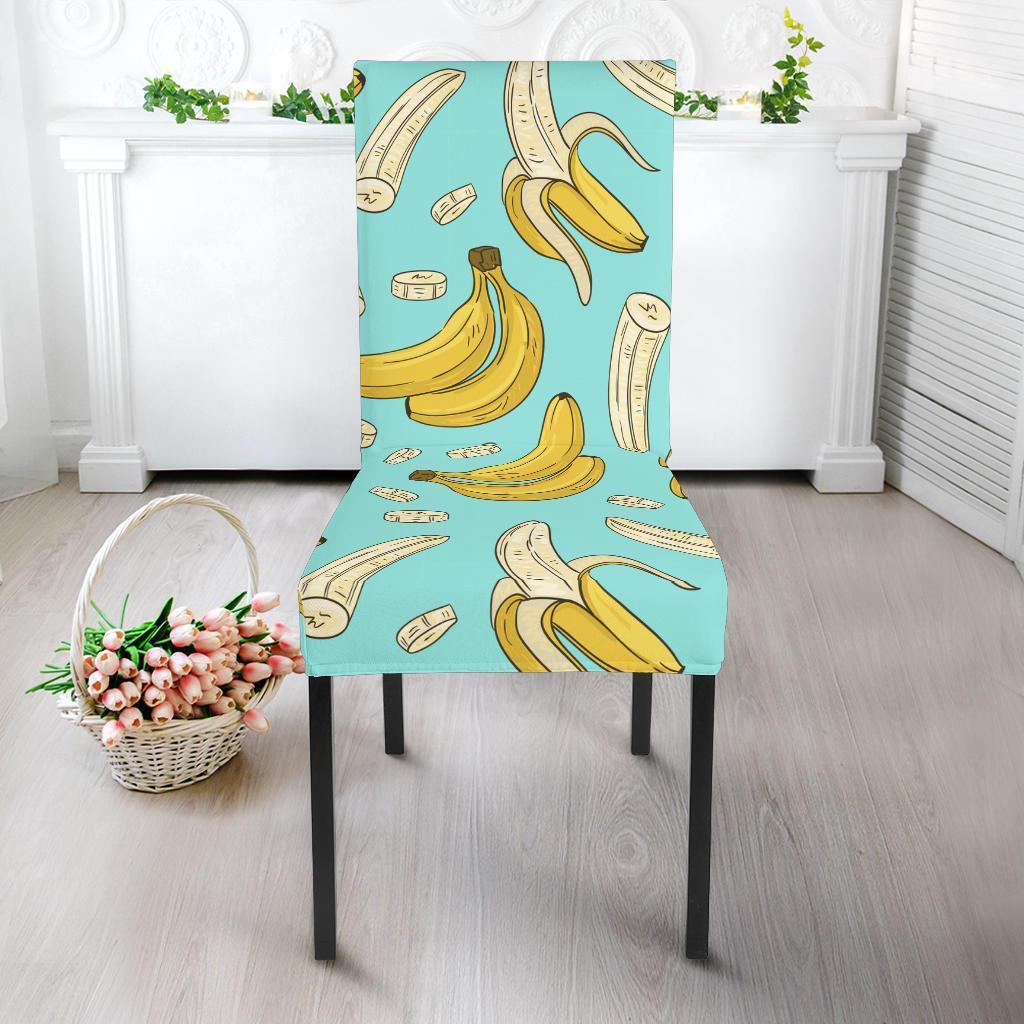 Banana Pattern Print Chair Cover-grizzshop