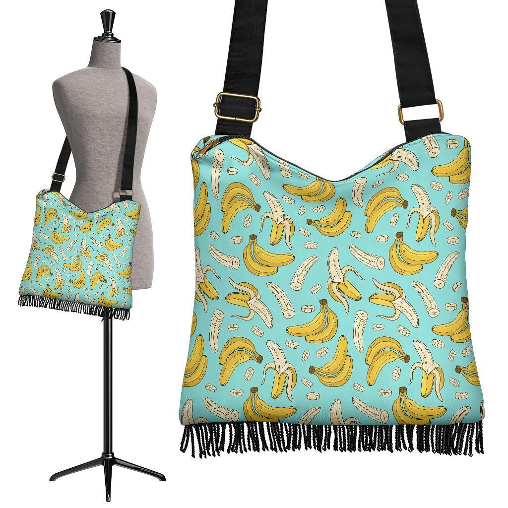 Banana Pattern Print Crossbody Bags-grizzshop