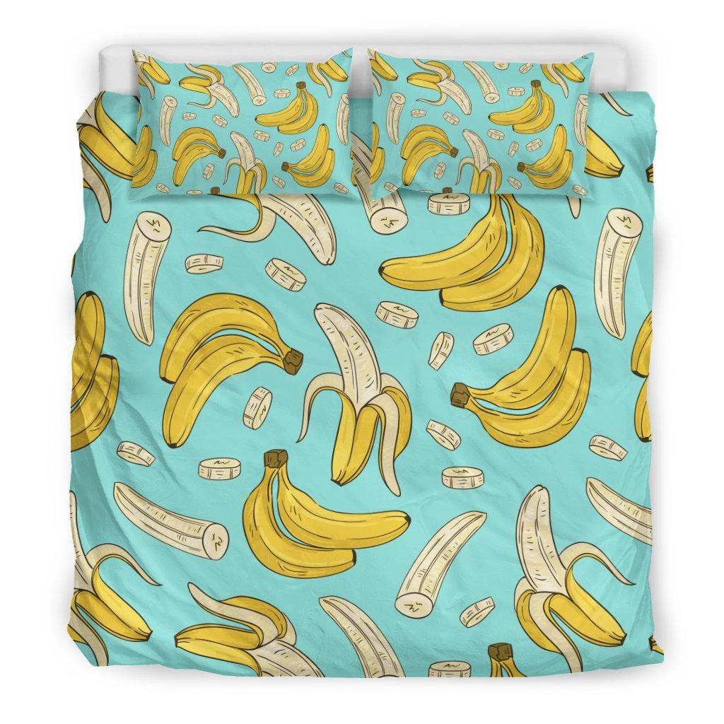 Banana Pattern Print Duvet Cover Bedding Set-grizzshop