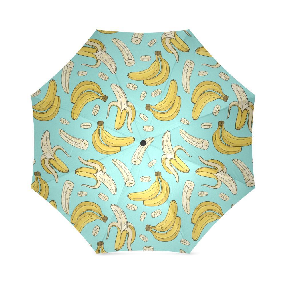 Banana Pattern Print Foldable Umbrella-grizzshop