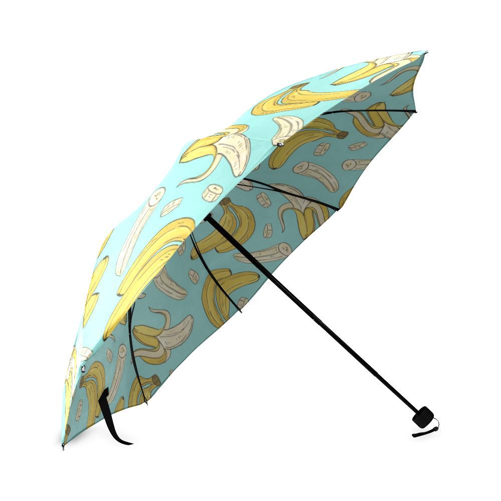 Banana Pattern Print Foldable Umbrella-grizzshop