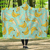 Banana Pattern Print Hooded Blanket-grizzshop