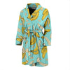 Banana Pattern Print Men Long Robe-grizzshop