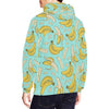 Banana Pattern Print Men Pullover Hoodie-grizzshop
