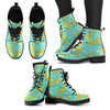 Banana Pattern Print Men Women Leather Boots-grizzshop