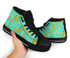 Banana Pattern Print Men Women's High Top Shoes-grizzshop