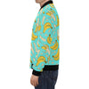 Banana Pattern Print Men's Bomber Jacket-grizzshop